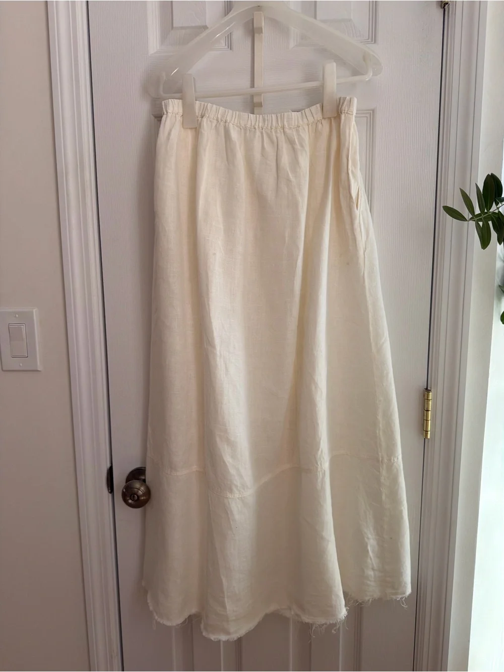 White Linen Set Zara Skirt And Top Size M